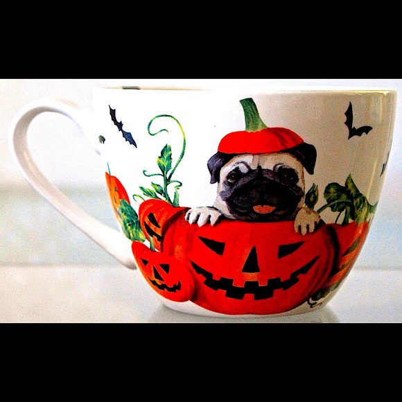 PORTOBELLO BY DESIGN MUG PUMPKIN PUG 🎃 HALLOWEEN - Picture 2 of 6
